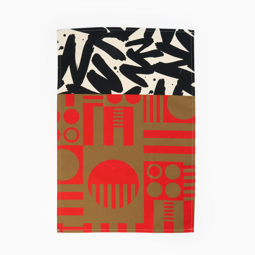 tea towel red black white by irregular sleep pattern 